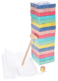 WIEŻA drewniana JENGA KOLOR gra zręcznościowa 4