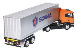 Auto Tir Scania R470 ciągnik siodłowy z naczepą, mpdel metalowy WELLY 2