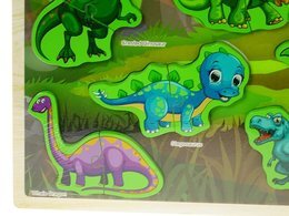 Układanka drewniana DINOZAURY 5
