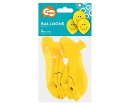 Balony z nadrukiem UŚMIECH 5szt 2