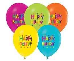 Balony z nadrukiem HAPPY BIRTHDAY 5szt 3