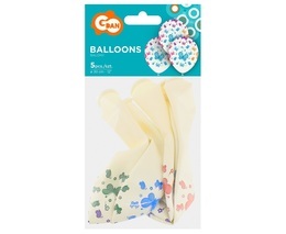 Balony z nadrukiem MOTYLE 5szt 2