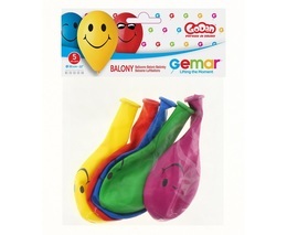 Balony z nadrukiem USMIECH 5szt 2