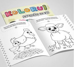 KOLOROWANKA Koloruj zwierzątka na wsi 2