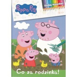 Kolorowanka Co za rodzinka! ŚWINKA PEPPA 3