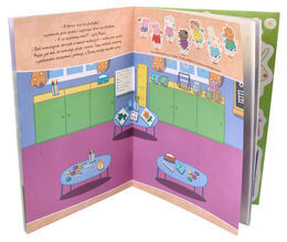 Książka PEPPA i JEJ PRZEDSZKOLE odklejam przyklejam ŚWINKA PEPPA 2
