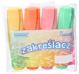 Marker zakreślacze pastelowe 4szt 2