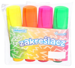 Marker zakreślacze neon 4szt 2