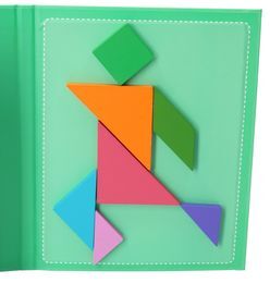 TANGRAM układanka logiczna kształty DREWNO 4