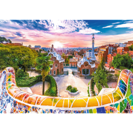 Puzzle 1000 Zachód słońca nad Barceloną  2