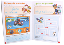 Książeczka LITERY I WYRAZY na start PSI PATROL zeszyt zadań 2