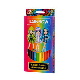 Kredki ołówkowe JUMBO RAINBOW HIGH 10 kolorów  ASTRA 4