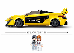 Klocki Sluban auto wyścigowe żółte Model Bricks 11
