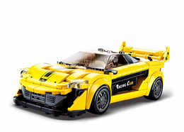 Klocki Sluban auto wyścigowe żółte Model Bricks 8