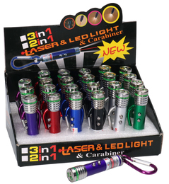 Brelok latarka, laser 3w1 4