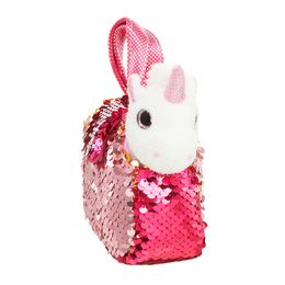 Maskotka mini pluszowy JEDNOROŻEC w cekinowej torbie Smily Play  2