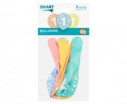 Balony z cyframi 1 na urodziny 5szt 3