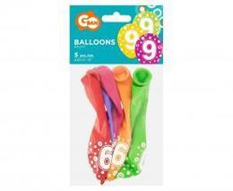Balony z cyframi 9 na urodziny 5szt 3