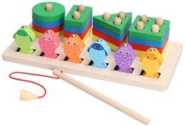 Układanka drewniana motoryczna RYBKI - MONTESSORI 3