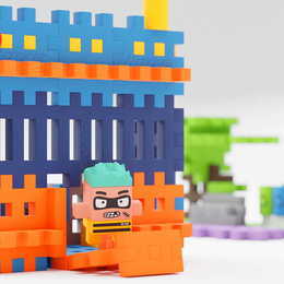 Klocki MINI WAFLE Posterunek Policji CITY 11