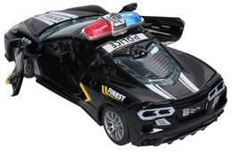 Auto POLICJA metal, otwierane drzwi display 4