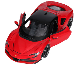 Auto Ferrari SF90 Stradale model metalowy BURAGO 1:24 5