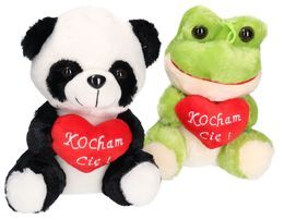Maskotka ŻABA, PANDA Z SERCEM 20cm WALENTYNKI i nie tylko 2