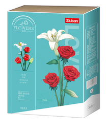 Klocki Sluban FLOWERS róże KWIATY 9