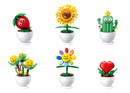 Klocki Sluban FLOWERS OWOCE rośliny różne wzory 2
