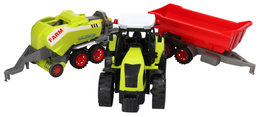 Traktor + 2 przyczepy, belownica 5