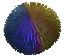 Mega duża  świecąca piłka PUFFER BALL piłeczkab 15cm 3