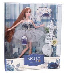 Lalka EMILY w granatowej sukni 4