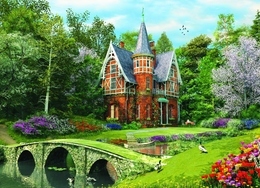 Puzzle 1000 drewniane Wiktoriański dom 2