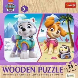 Puzzle 24 drewniane Dziewczęcy Psi Patrol 2
