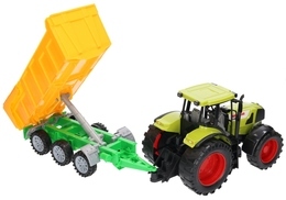 Traktor z przyczepą żółtą 2