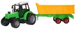 Traktor z przyczepą żółtą 3