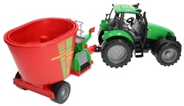 Traktor z wozem paszowym PASZOWÓZ, ciągnik rolniczy 3
