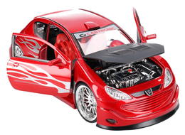 Auto PEUGEOT 206 TUNING model metalowy WELLY 2