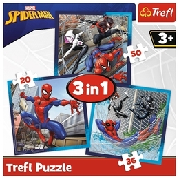 Puzzle 3w1 Pajęczy przyjaciele SPIDERMAN 2