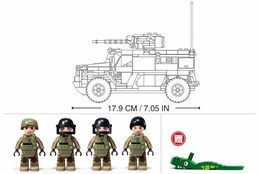 Klocki Sluban samochód pancerny TYPHOON VDVS Model Bricks ARMIA 13