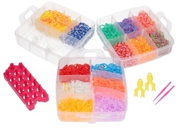 RAINBOW LOOM BANDS, magiczne gumki do zaplatania MEGA ZESTAW 8