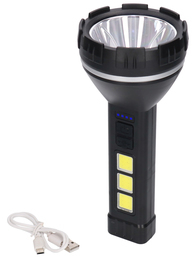 Latarka LED z ładowarką USB + panel solarny 3