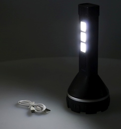 Latarka LED z ładowarką USB + panel solarny 4