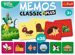 Gra Memos Classic & Plus Zwierzęta i ich domki Rodzina Treflkiów  3