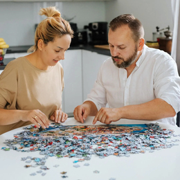 Puzzle 1000 Wyspa Pracida nocą WŁOCHY 3