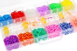 RAINBOW LOOM BANDS, magiczne gumki do zaplatania MEGA ZESTAW 5