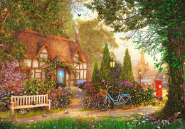 Puzzle 1000 Domek pod strzechą  - Puzzle Premium Plus Tea Time 2