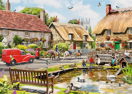 Puzzle 1000 Lato w miasteczku  - Puzzle Premium Plus Tea Time 2