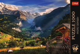 Puzzle 1000 Dolina Lauterbrunnen, Szwajcaria - Premium Plus Quality, Photo Odyssey 3