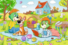 Puzzle 60 RODZINA TREFLIKÓW Przygody Rodziny Treflików 2